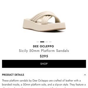 Dee Ocleppo Cream Platform Sandals
